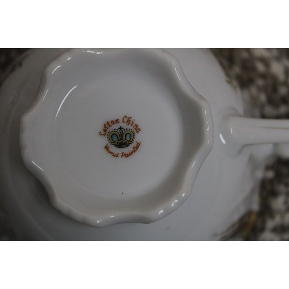 Lefton China Floral w/Gold Trim Teacup & Saucer - Picture 7 of 11